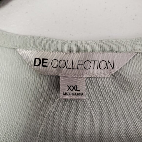 DE Collection Top Women Size XXL Sky Gray Soft Whisper Ruffle Soft Flowy - Picture 5 of 10